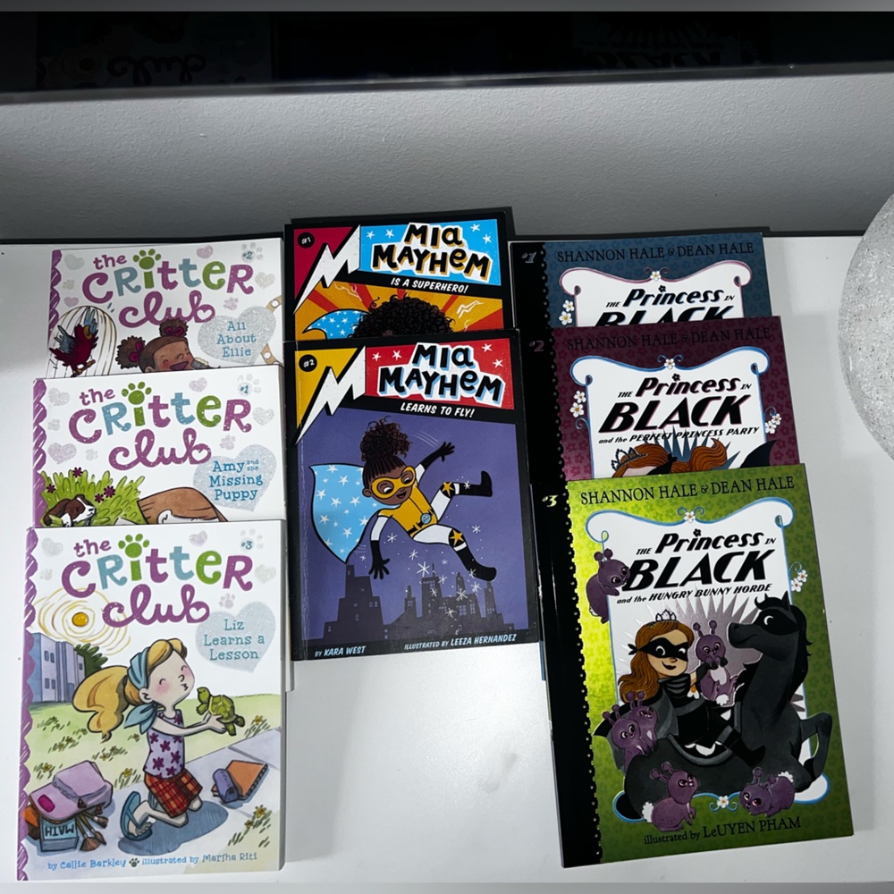 Book Bundle 

*Mia Mayhem
*Critter Club 
*The Princess in Black